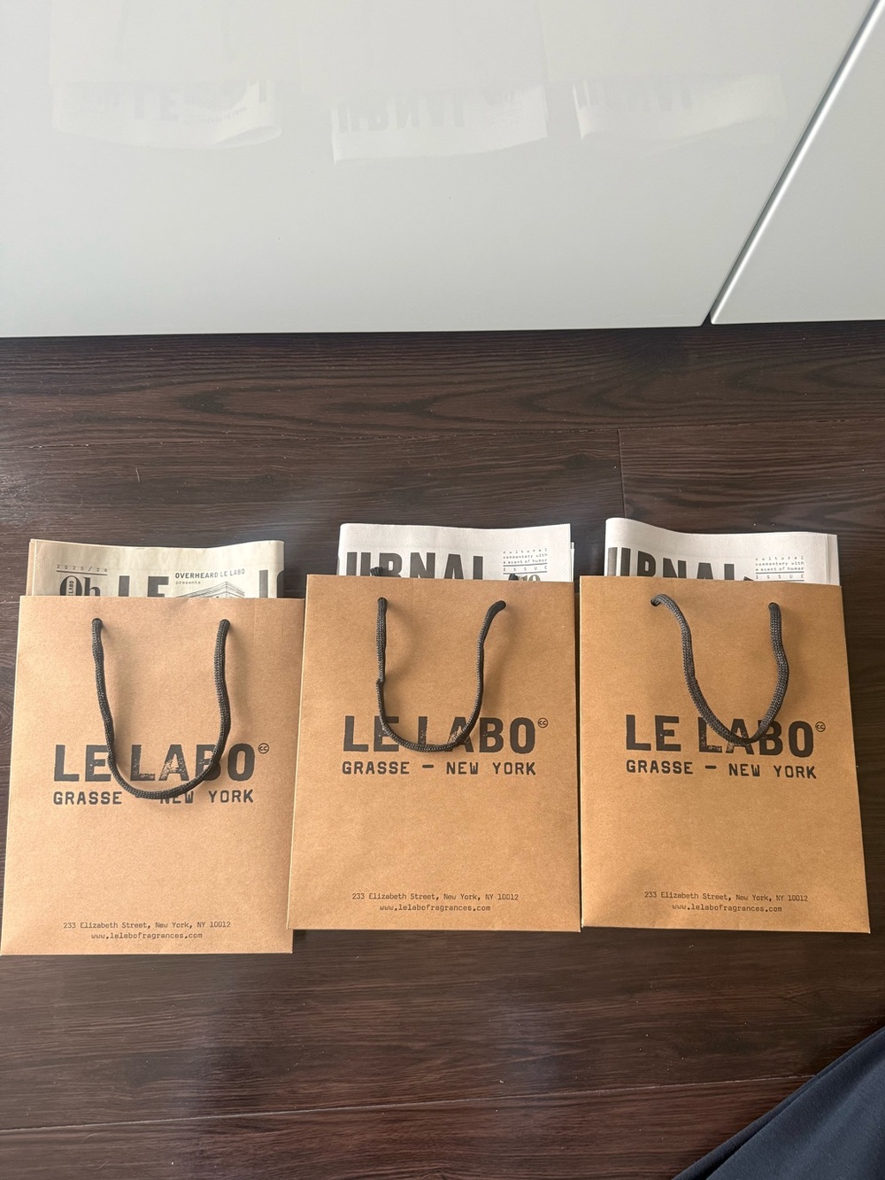 Le Labo Kraft Brown Paper Tote with Black Rope Handles - Men Bags
